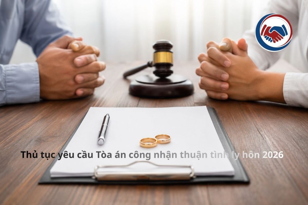 Thủ tục yêu cầu Tòa án công nhận thuận tình ly hôn mới nhất 2026 (ảnh minh họa)