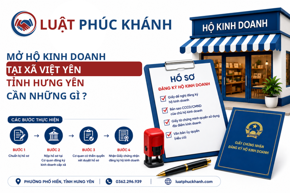 Mở hộ kinh doanh tại xã Việt Yên, tỉnh Hưng Yên cần những gì? 2026