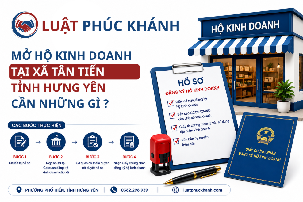Mở hộ kinh doanh tại xã Tân Tiến, tỉnh Hưng Yên cần những gì? 2026