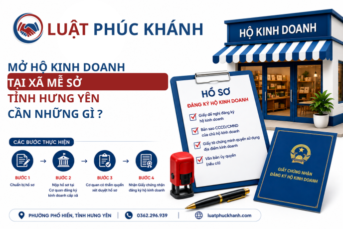 Mở hộ kinh doanh tại xã Phụng Công, tỉnh Hưng Yên cần những gì?