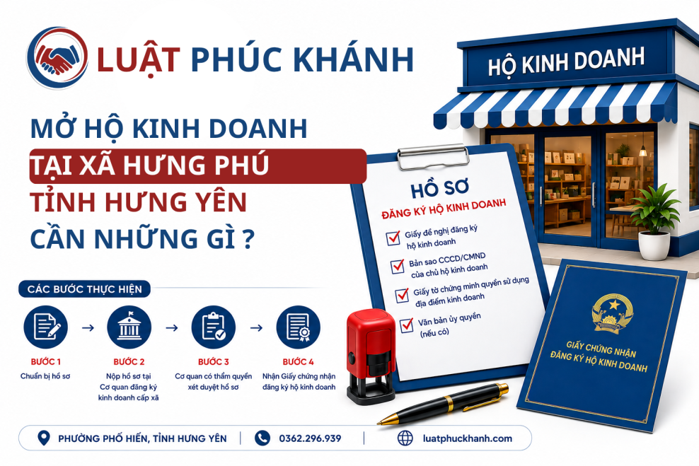 Mở hộ kinh doanh tại xã Hưng Phú, tỉnh Hưng Yên cần những gì? 2026