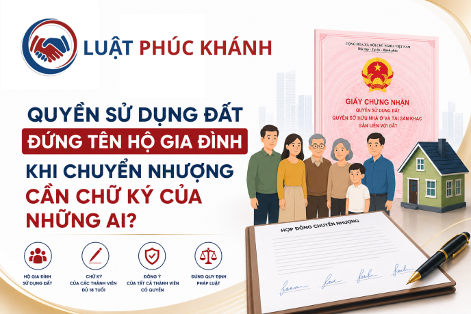 Quyền sử dụng đất đứng tên hộ gia đình khi chuyển nhượng cần chữ ký của những ai?