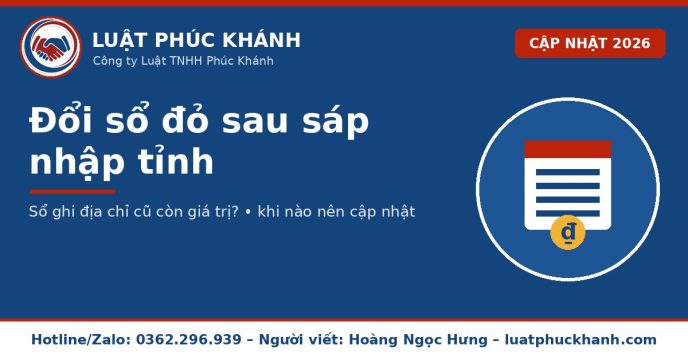 Đổi sổ đỏ sau sáp nhập tỉnh 2026 – Luật Phúc Khánh