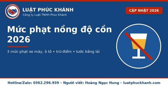 Mức phạt nồng độ cồn 2026 – Luật Phúc Khánh