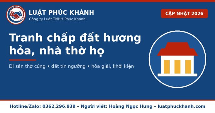 Tranh chấp đất hương hỏa 2026 – Luật Phúc Khánh