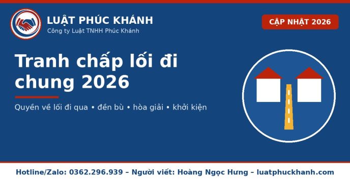 Tranh chấp lối đi chung 2026 – Luật Phúc Khánh