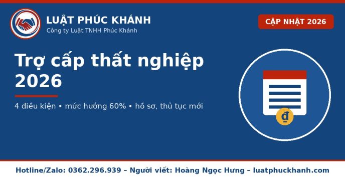 Trợ cấp thất nghiệp 2026 – Luật Phúc Khánh