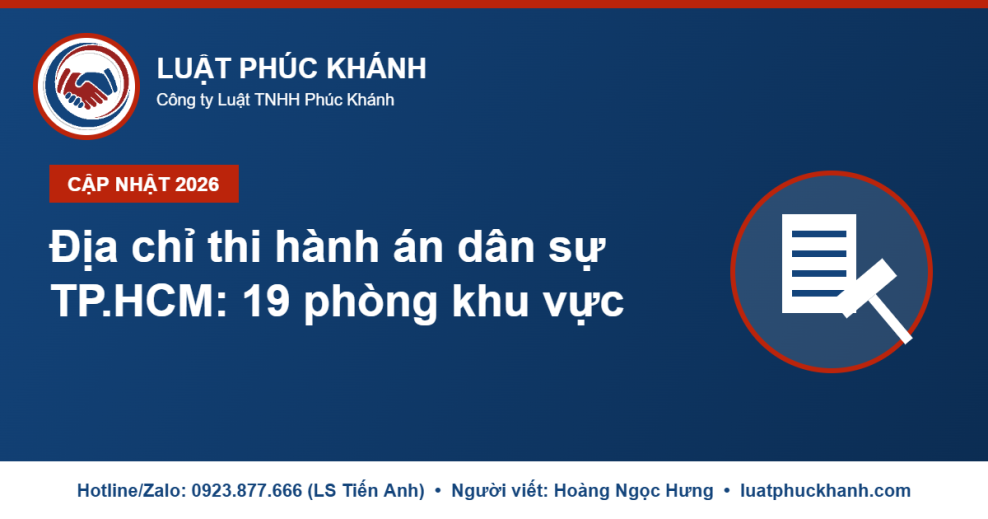 Địa chỉ thi hành án dân sự TP.HCM 2026