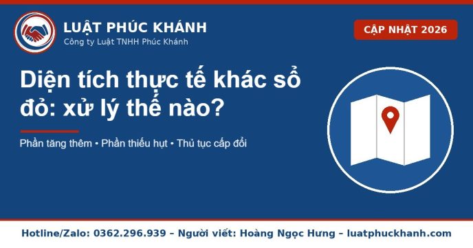 diện tích đất thực tế khác sổ đỏ 2026 – Luật Phúc Khánh