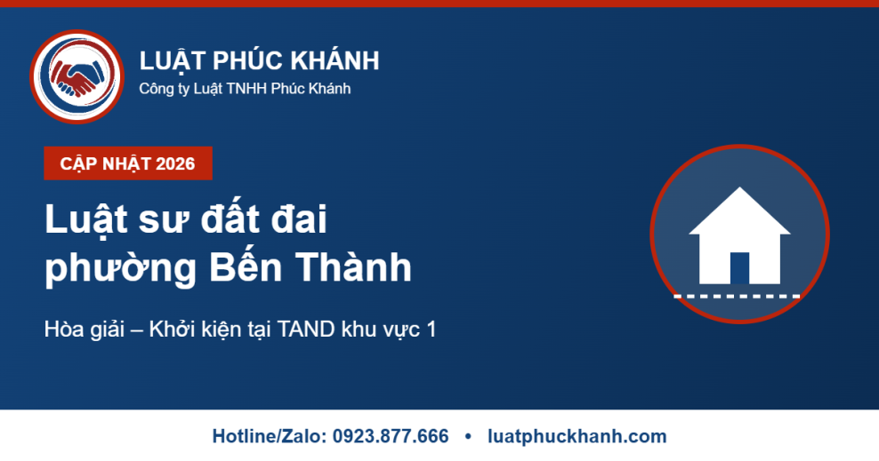 Luật sư đất đai phường Bến Thành