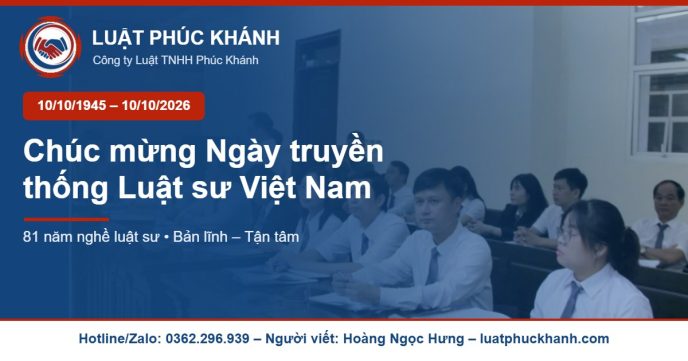 Chúc mừng Ngày truyền thống Luật sư Việt Nam 10/10/2026 – Luật Phúc Khánh