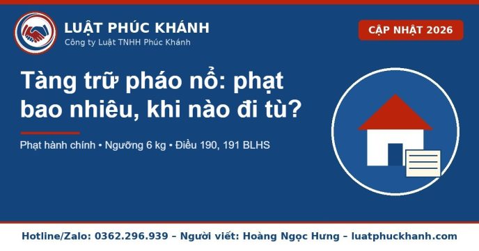 tàng trữ pháo nổ 2026 – Luật Phúc Khánh